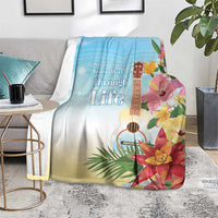 National Ukulele Day Blanket Tropical Vibe