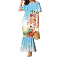 National Ukulele Day Family Matching Mermaid Dress and Hawaiian Shirt Tropical Vibe