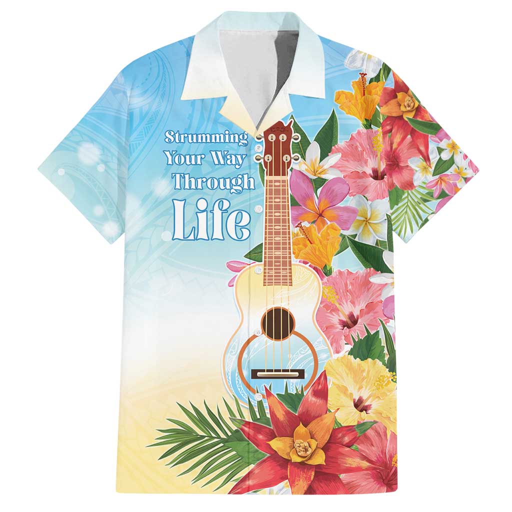 National Ukulele Day Family Matching Puletasi and Hawaiian Shirt Tropical Vibe