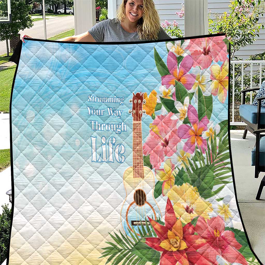 National Ukulele Day Quilt Tropical Vibe LT05 Colorful - Polynesian Pride