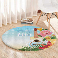 National Ukulele Day Round Carpet Tropical Vibe