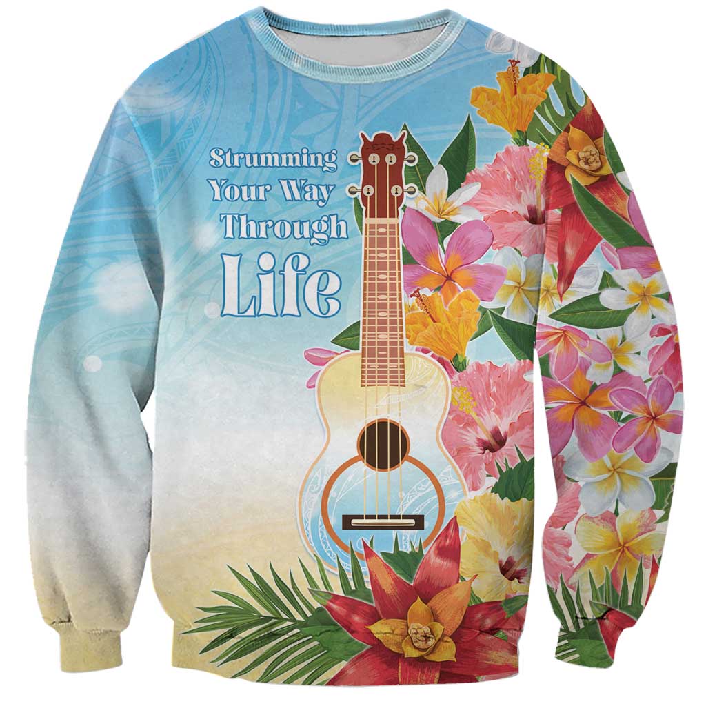 National Ukulele Day Sweatshirt Tropical Vibe LT05 Unisex Colorful - Polynesian Pride