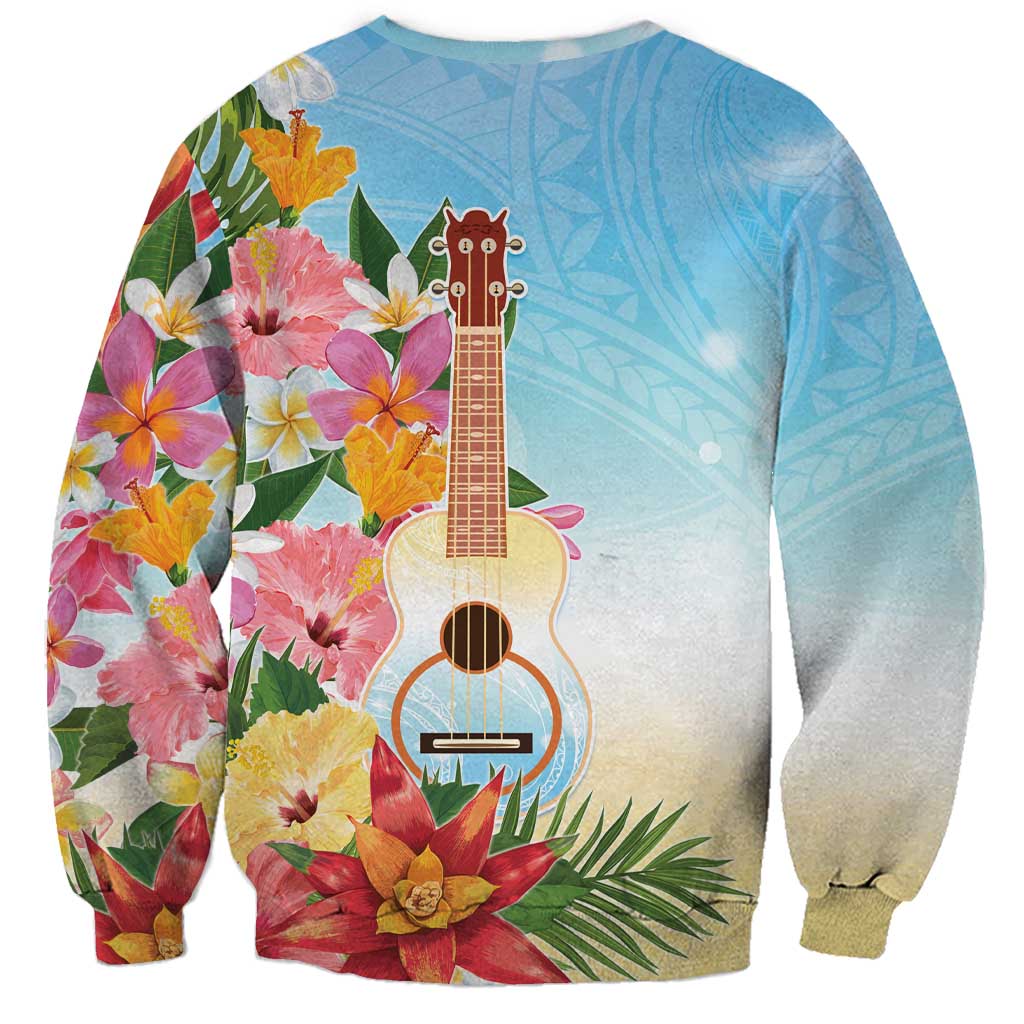 National Ukulele Day Sweatshirt Tropical Vibe