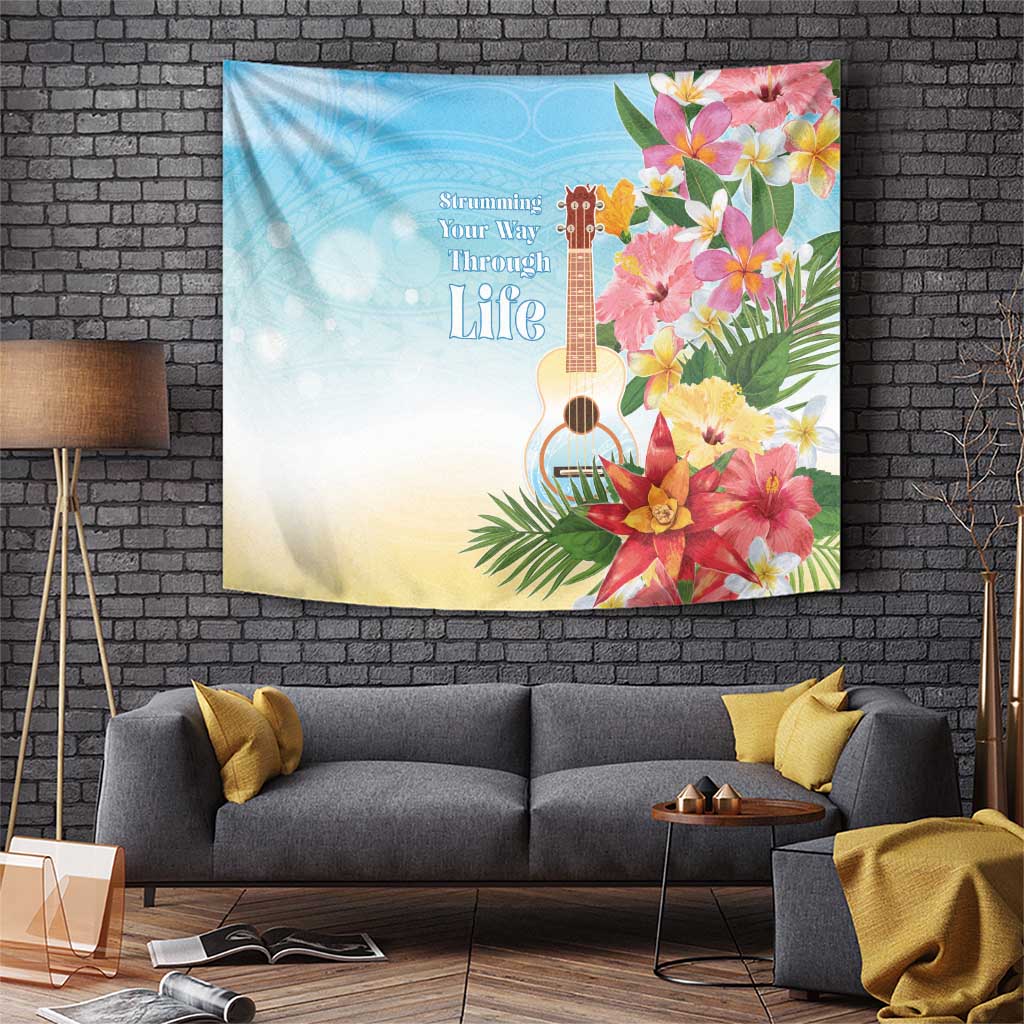 National Ukulele Day Tapestry Tropical Vibe