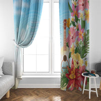 National Ukulele Day Window Curtain Tropical Vibe