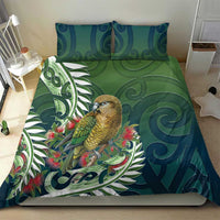 New Zealand Kea Bird Bedding Set With Maori Koru Fern - Polynesian Pride