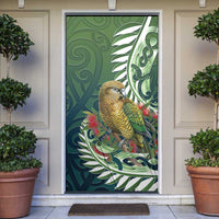 New Zealand Kea Bird Door Cover With Maori Koru Fern - Polynesian Pride