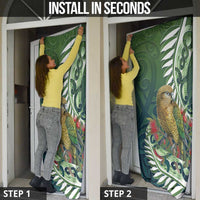 New Zealand Kea Bird Door Cover With Maori Koru Fern - Polynesian Pride