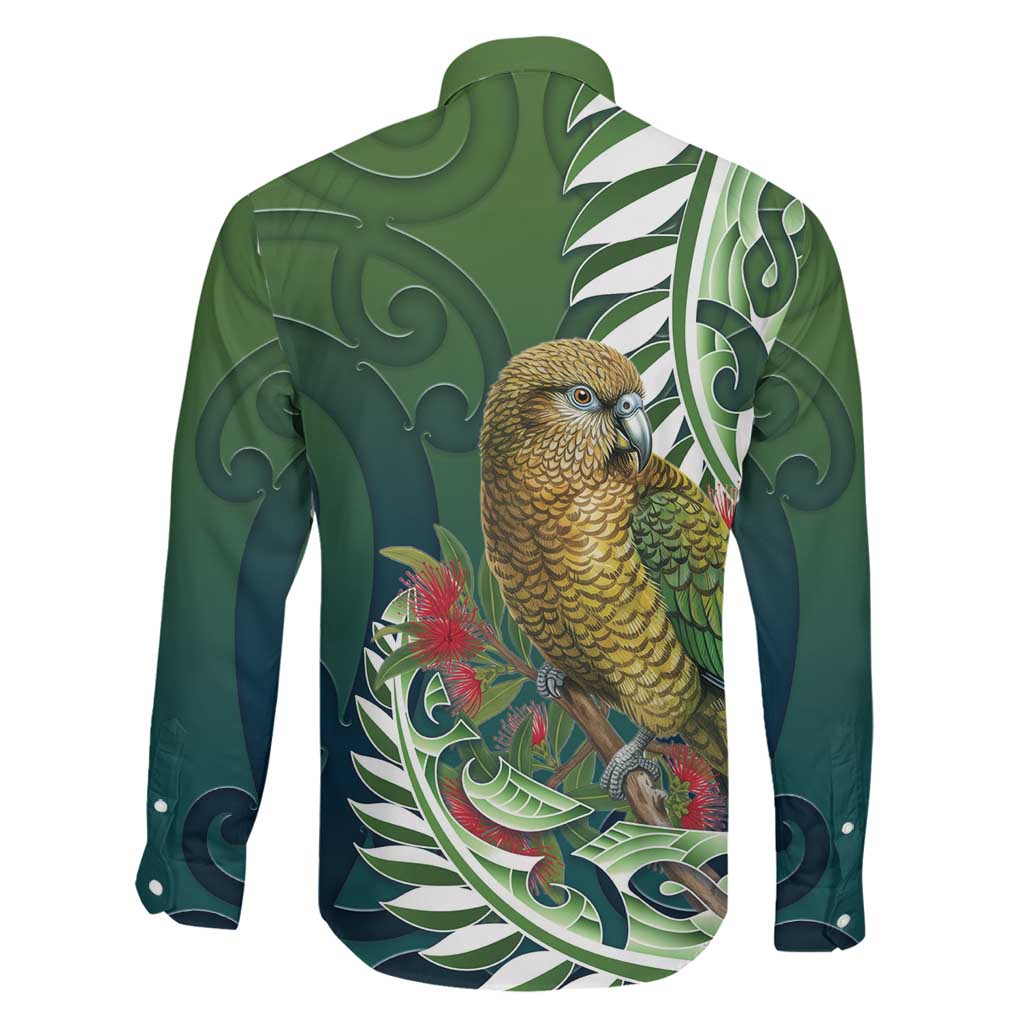New Zealand Kea Bird Family Matching Mermaid Dress and Hawaiian Shirt With Maori Koru Fern LT05 - Polynesian Pride