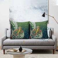 New Zealand Kea Bird Pillow Cover With Maori Koru Fern LT05 - Polynesian Pride