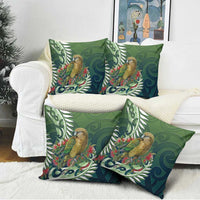 New Zealand Kea Bird Pillow Cover With Maori Koru Fern LT05 - Polynesian Pride