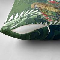 New Zealand Kea Bird Pillow Cover With Maori Koru Fern LT05 - Polynesian Pride