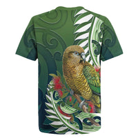 New Zealand Kea Bird Rugby Jersey With Maori Koru Fern - Polynesian Pride