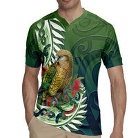 New Zealand Kea Bird Rugby Jersey With Maori Koru Fern - Polynesian Pride