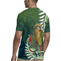 New Zealand Kea Bird Rugby Jersey With Maori Koru Fern - Polynesian Pride