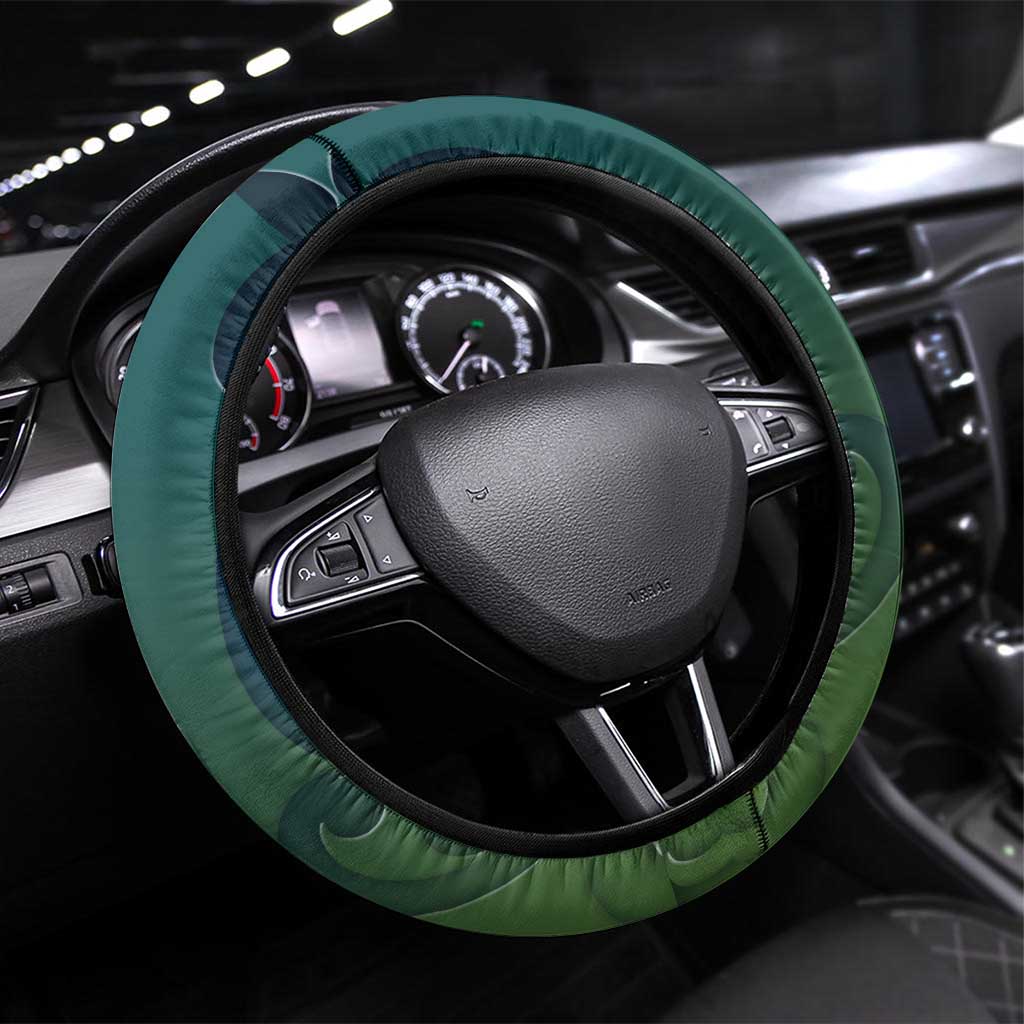 New Zealand Kea Bird Steering Wheel Cover With Maori Koru Fern - Polynesian Pride