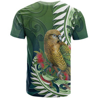 New Zealand Kea Bird T Shirt With Maori Koru Fern LT05 - Polynesian Pride