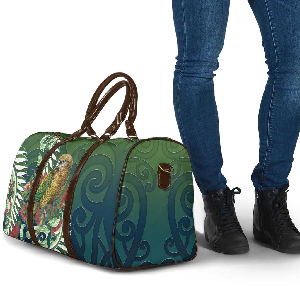 New Zealand Kea Bird Travel Bag With Maori Koru Fern - Polynesian Pride