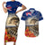 New Zealand ANZAC Day Couples Matching Short Sleeve Bodycon Dress and Hawaiian Shirt The Lonesome Pine With Soldier Fern LT05 Blue - Polynesian Pride