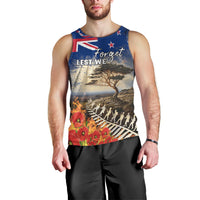 New Zealand ANZAC Day Men Tank Top The Lonesome Pine With Soldier Fern LT05 - Polynesian Pride
