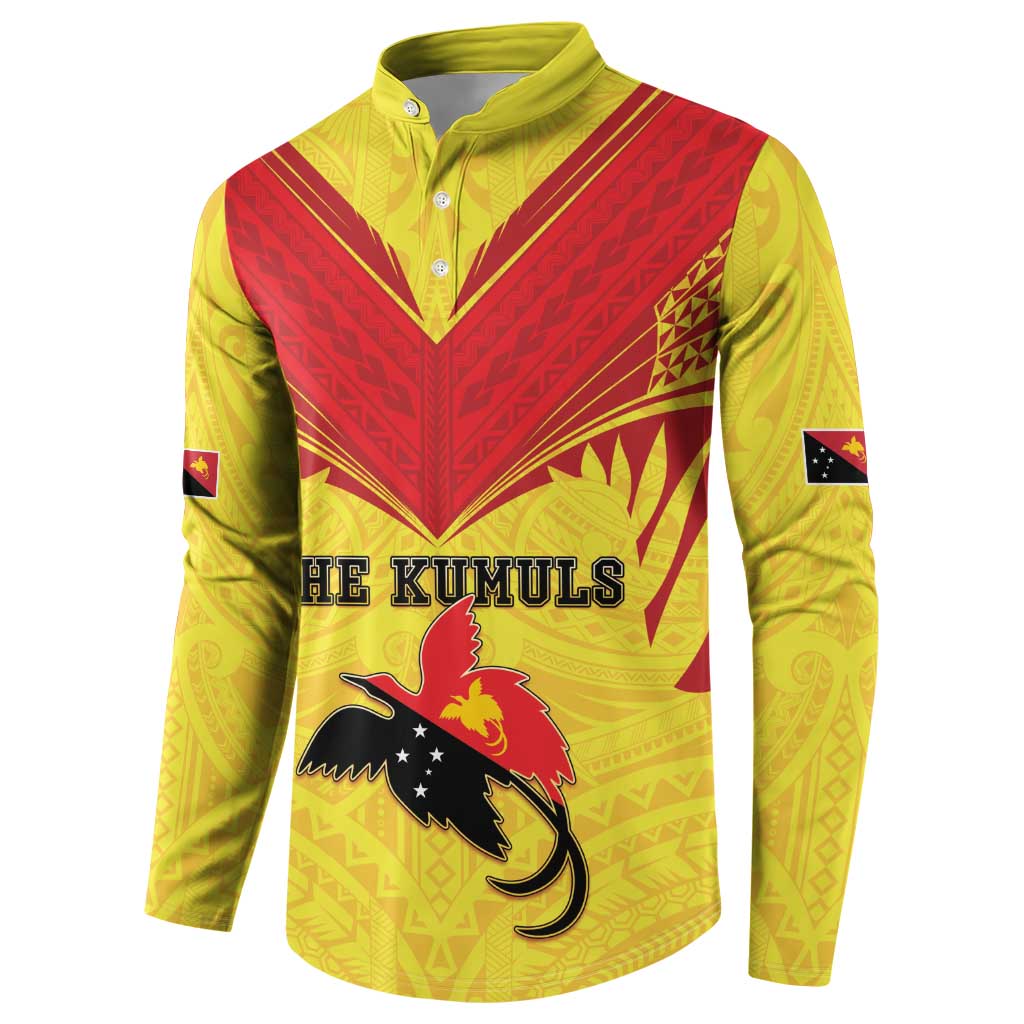 Papua New Guinea Rugby Custom Button Sweatshirt Kumuls Heritage