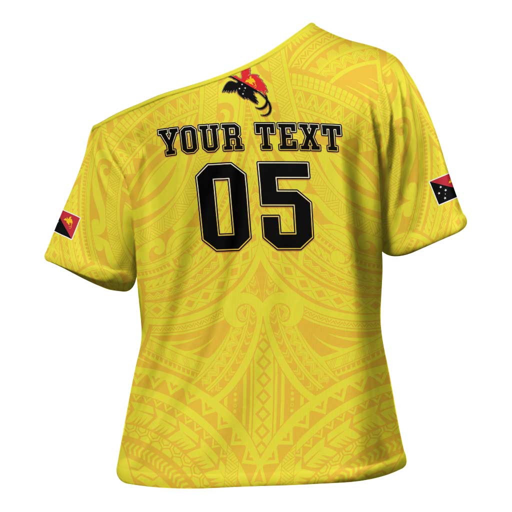Papua New Guinea Rugby Custom Cross Shoulder Shirt Kumuls Heritage