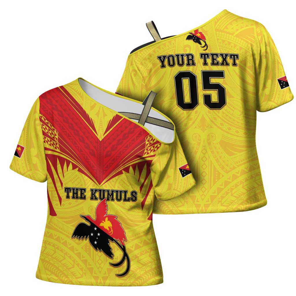 Papua New Guinea Rugby Custom Cross Shoulder Shirt Kumuls Heritage