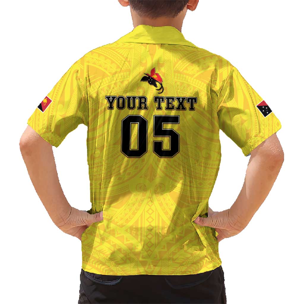 Papua New Guinea Rugby Custom Family Matching Short Sleeve Bodycon Dress and Hawaiian Shirt Kumuls Heritage LT05 - Polynesian Pride