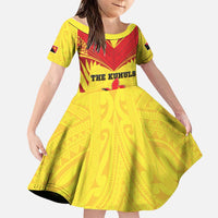 Papua New Guinea Rugby Custom Family Matching Summer Maxi Dress and Hawaiian Shirt Kumuls Heritage