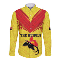 Papua New Guinea Rugby Custom Long Sleeve Button Shirt Kumuls Heritage