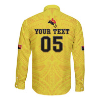 Papua New Guinea Rugby Custom Long Sleeve Button Shirt Kumuls Heritage