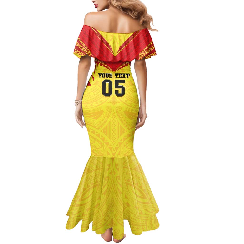 Papua New Guinea Rugby Custom Mermaid Dress Kumuls Heritage