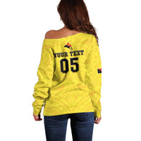 Papua New Guinea Rugby Custom Off Shoulder Sweater Kumuls Heritage