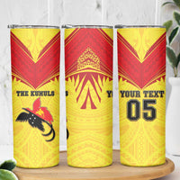 Papua New Guinea Rugby Custom Skinny Tumbler Kumuls Heritage LT05 - Polynesian Pride