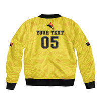 Papua New Guinea Rugby Custom Sleeve Zip Bomber Jacket Kumuls Heritage