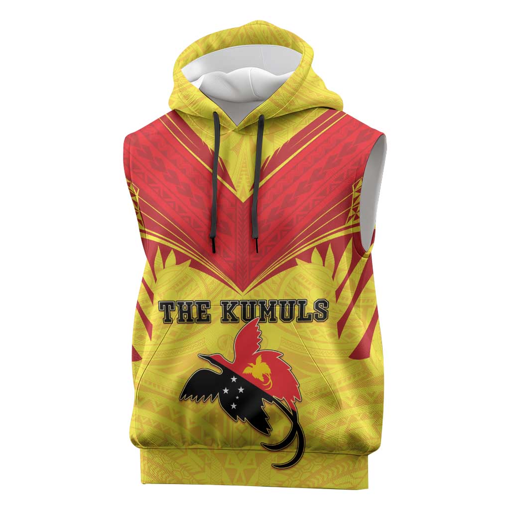 Papua New Guinea Rugby Custom Sleeveless Hoodie Kumuls Heritage