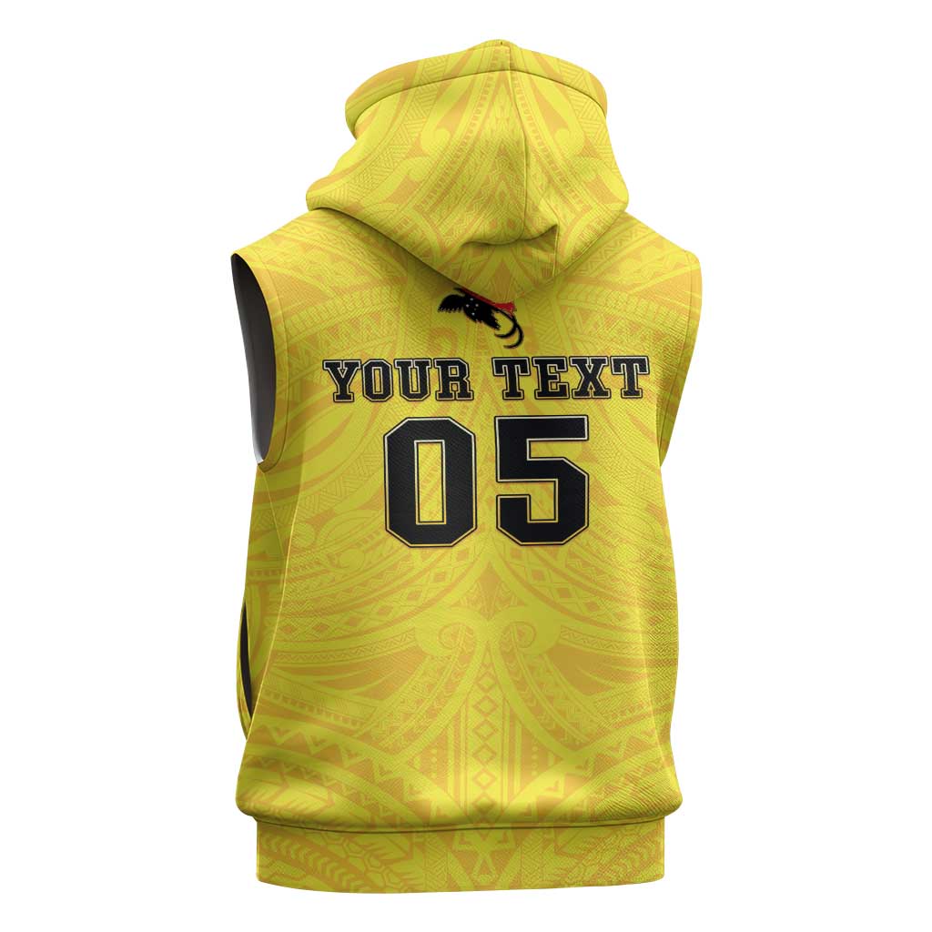 Papua New Guinea Rugby Custom Sleeveless Hoodie Kumuls Heritage