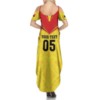 Papua New Guinea Rugby Custom Summer Maxi Dress Kumuls Heritage LT05 - Polynesian Pride