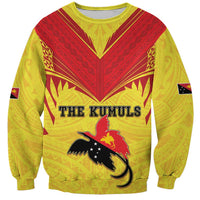 Papua New Guinea Rugby Custom Sweatshirt Kumuls Heritage LT05 Unisex Yellow - Polynesian Pride