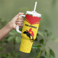 Papua New Guinea Rugby Custom Tumbler With Handle Kumuls Heritage LT05 - Polynesian Pride
