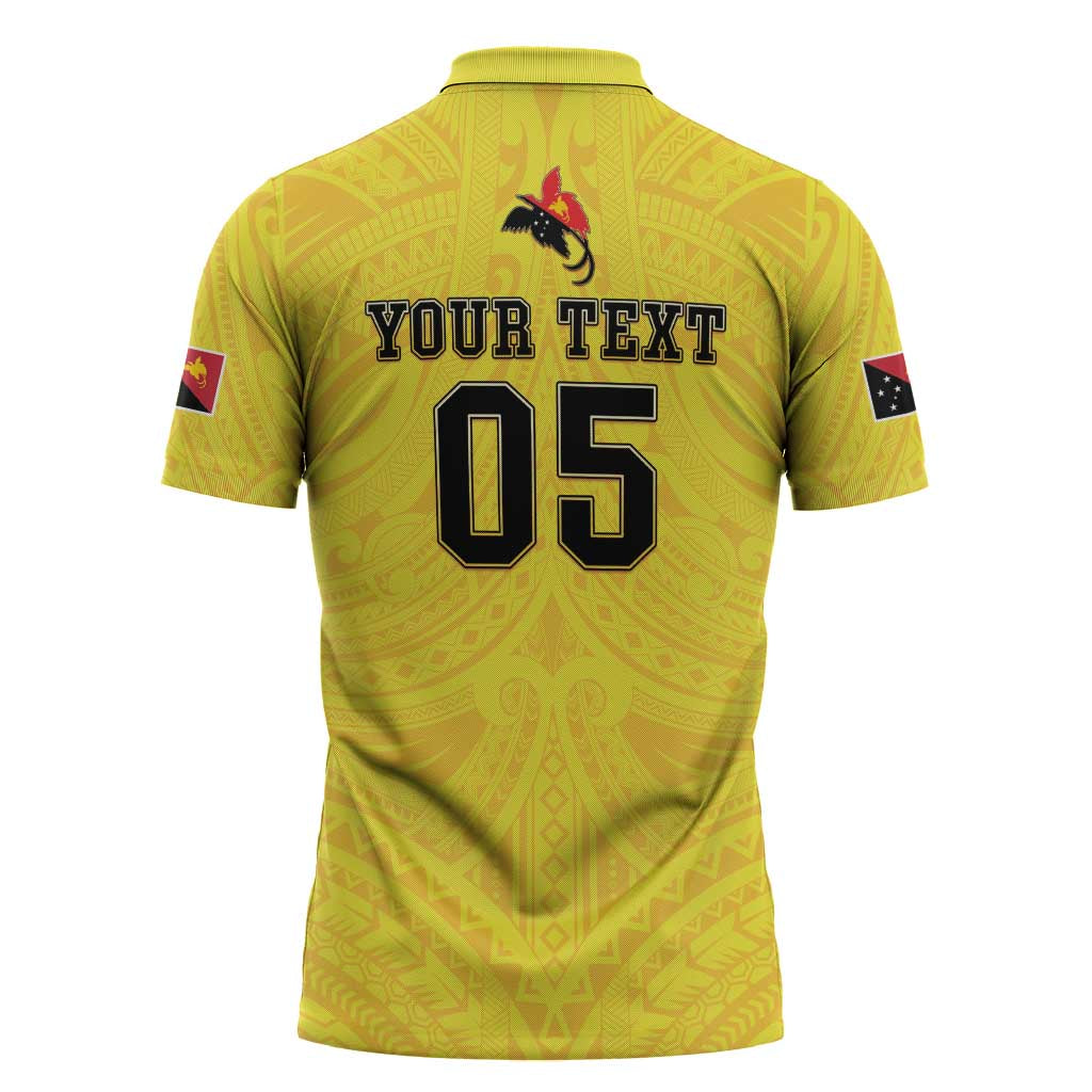 Papua New Guinea Rugby Custom Zipper Polo Shirt Kumuls Heritage LT05 - Polynesian Pride