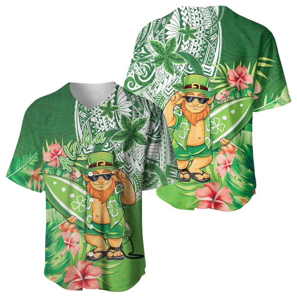 Aloha Hawaii St Patrick's Day Baseball Jersey Polynesian Style LT05 - Polynesian Pride