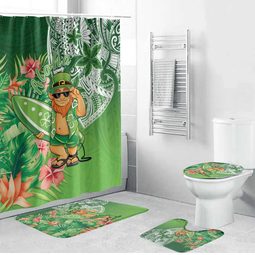 Aloha Hawaii St Patrick's Day Bathroom Set Polynesian Style