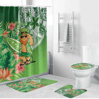 Aloha Hawaii St Patrick's Day Bathroom Set Polynesian Style
