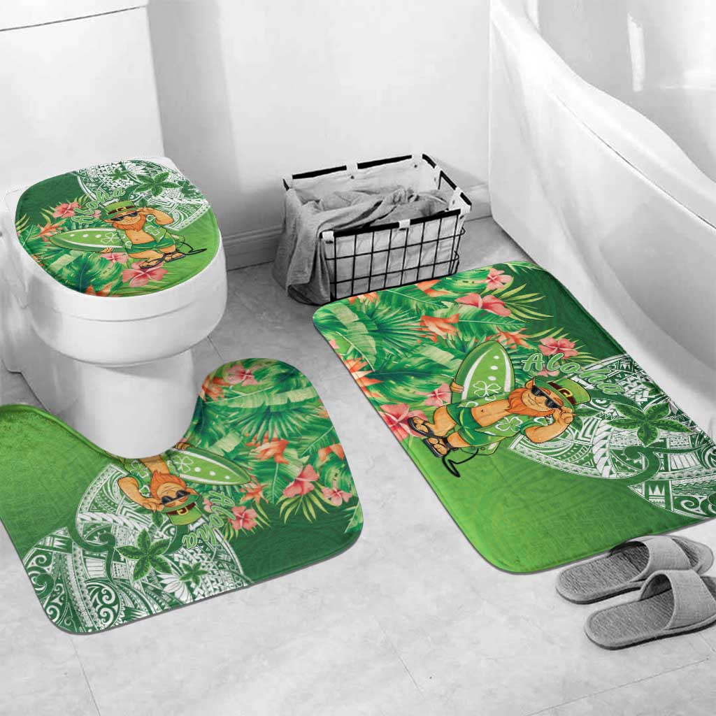 Aloha Hawaii St Patrick's Day Bathroom Set Polynesian Style