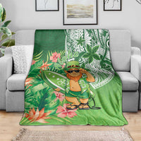 Aloha Hawaii St Patrick's Day Blanket Polynesian Style