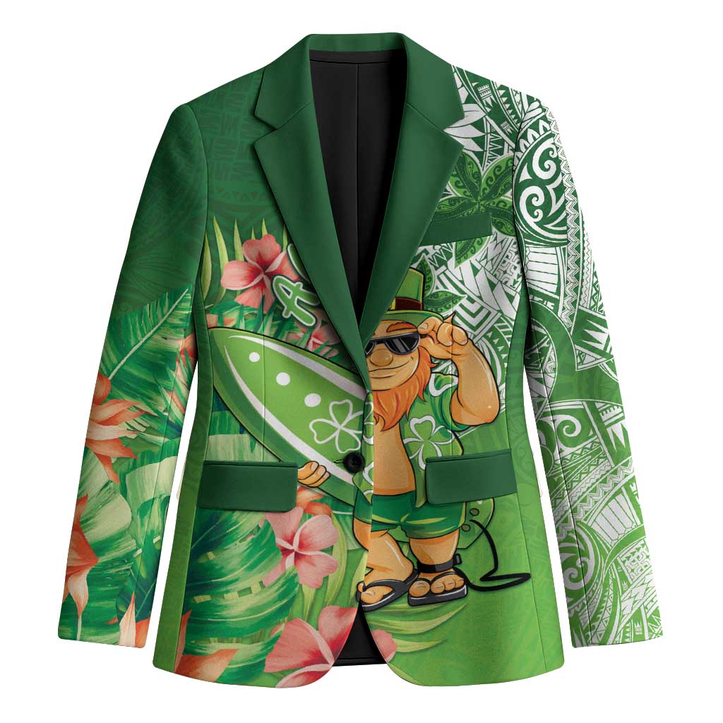 Aloha Hawaii St Patrick's Day Blazer Polynesian Style