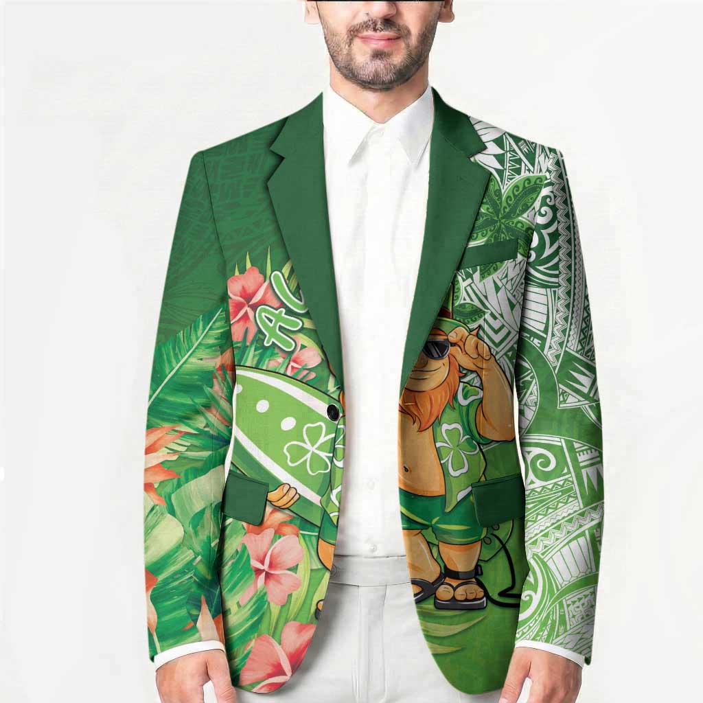 Aloha Hawaii St Patrick's Day Blazer Polynesian Style