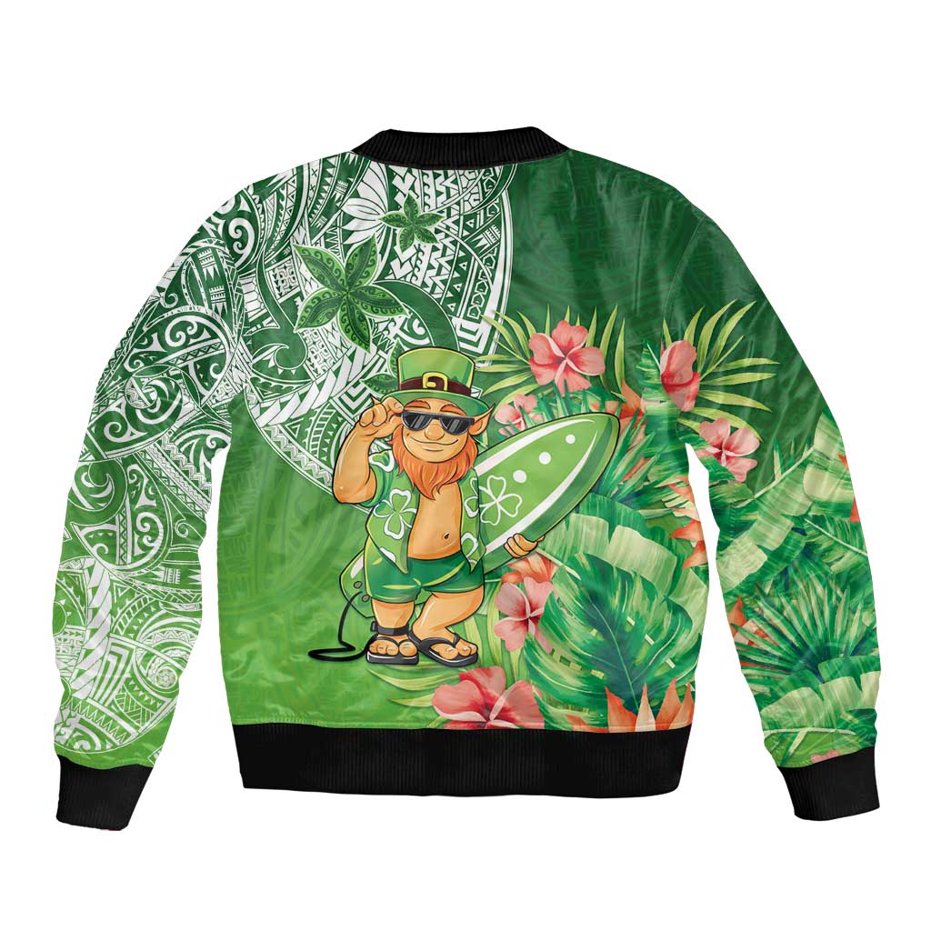 Aloha Hawaii St Patrick's Day Bomber Jacket Polynesian Style LT05 - Polynesian Pride