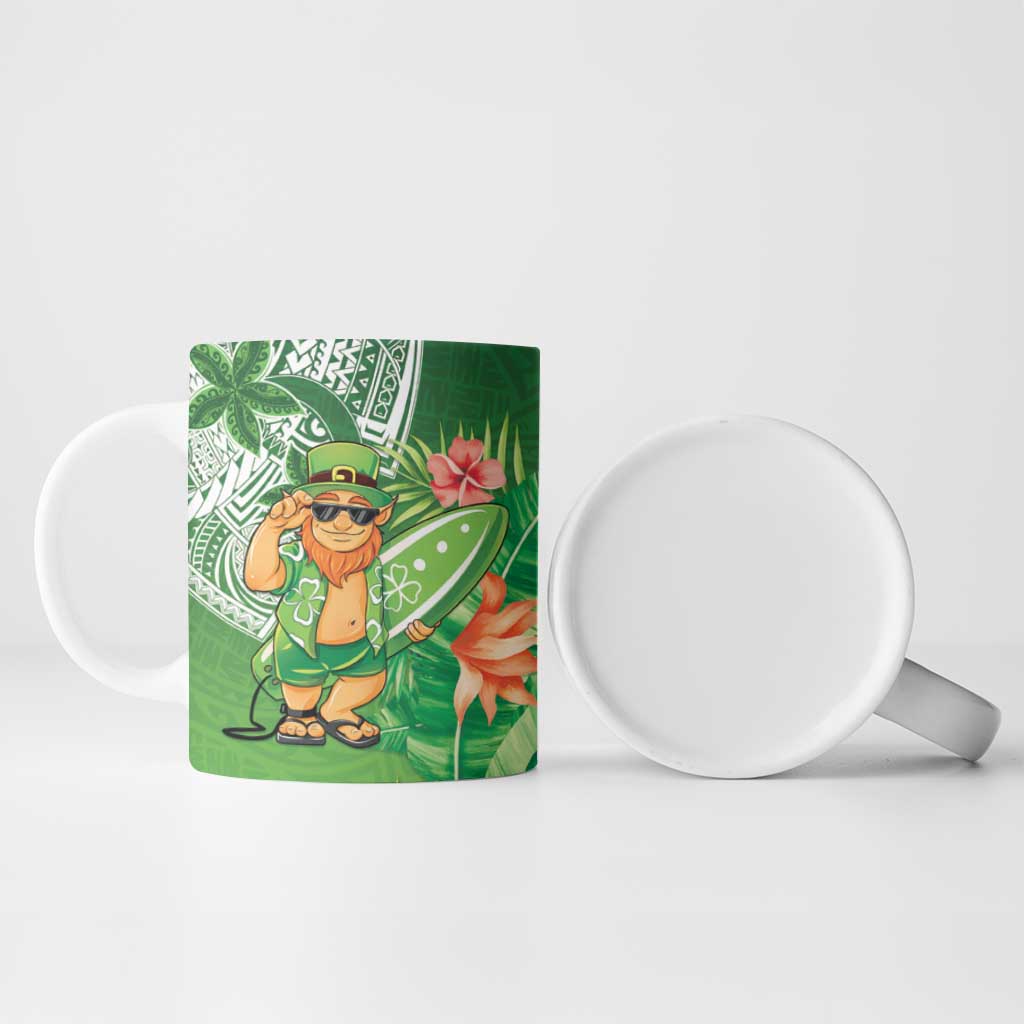 Aloha Hawaii St Patrick's Day Ceramic Mug Polynesian Style